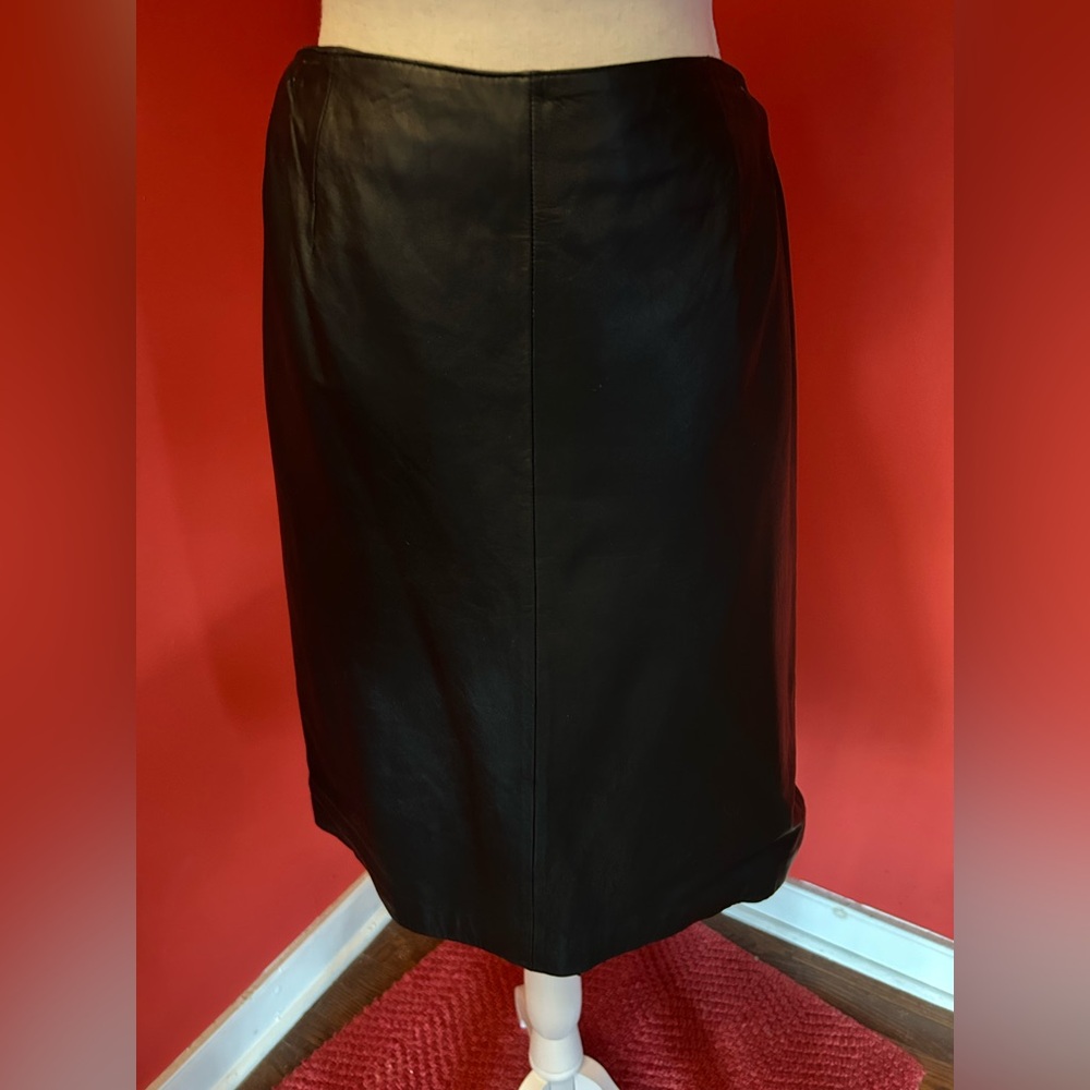 Leather Black Skirt by Hillary & Hanson
